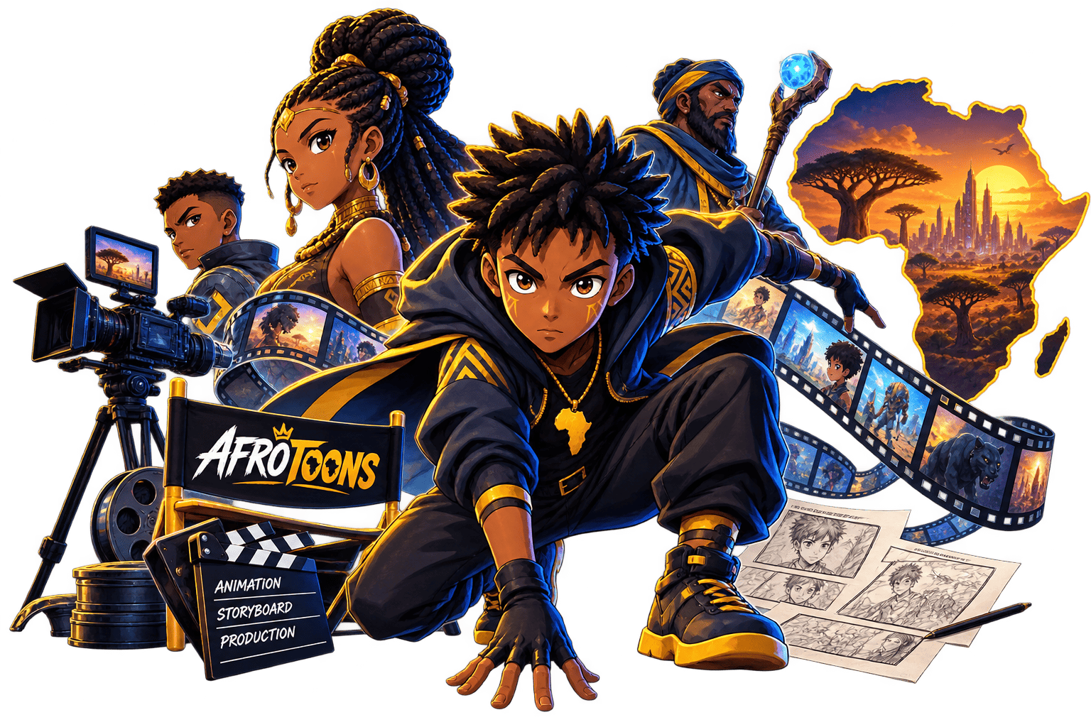 Afrotoons Mockup